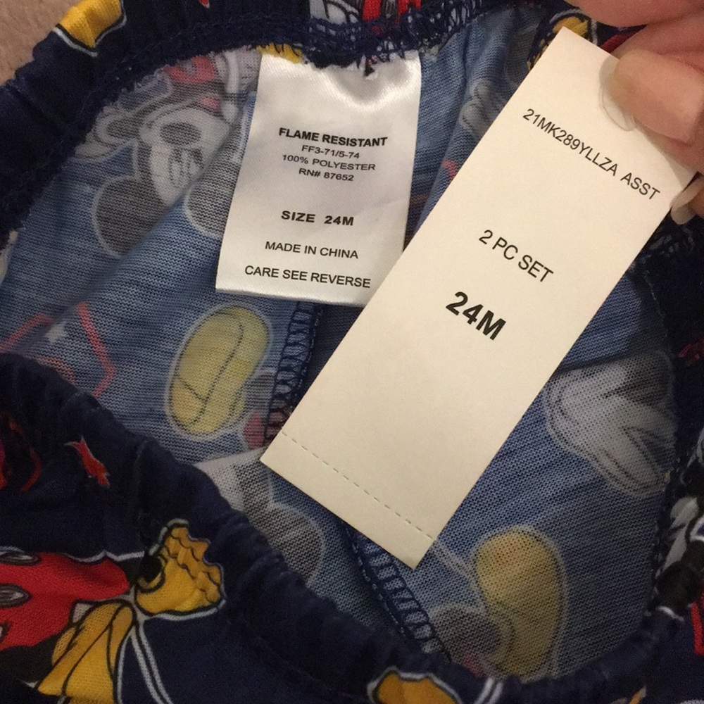 Mikey Mouse 2 piece pajama set- 24M - Picture 5 of 5